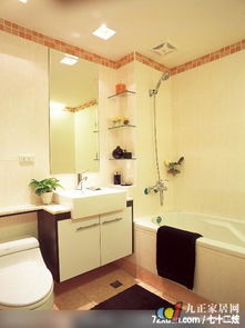 沖突美感的體現(xiàn),北京泰吉偉邦設計公司,馬豪,浴室,洗臉臺面,收納柜,用品架,造型拼貼主墻,裝修效果圖 第2張 家居圖庫 九正家居網(wǎng)